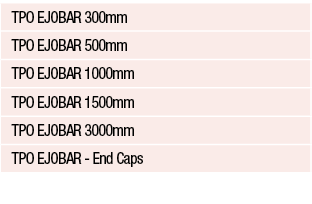 TPO EJOBAR 300mm,TPO EJOBAR 500mm,TPO EJOBAR 1000mm,TPO EJOBAR 1500mm,TPO EJOBAR 3000mm,TPO EJOBAR - End Caps