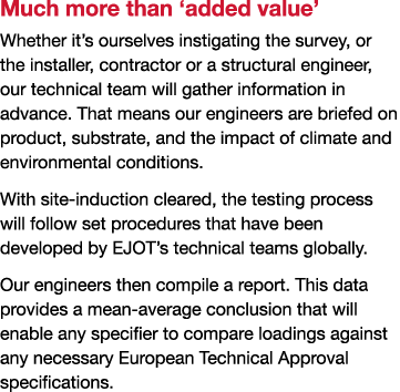 Much more than  added value  Whether it s ourselves instigating the survey, or the installer, contractor or a structu   